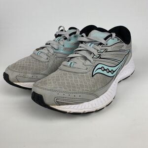 Women's Saucony Cohesion 13 S10559-2 Grey Black Turquoise‎ Size 8 Shoes